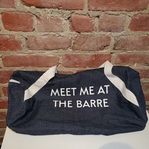 Denim Duffel Bag Meet Me At The Barre